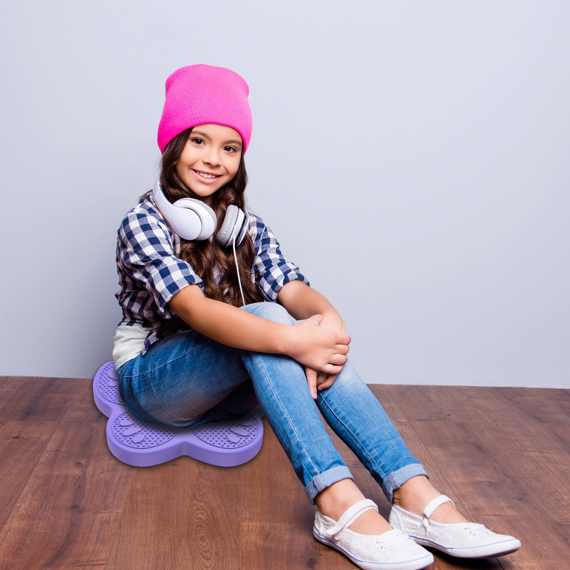 Bouncyband® Purple Butterfly Wiggle Seat Sensory Cushion